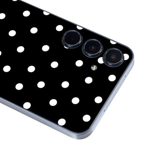 Black and White Polka Dots Galaxy A55 5G Skin
